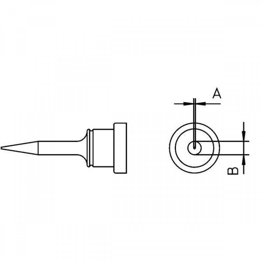 LT1S - Round tip - Ø 0.2 mm / 15.0 mm (GW-LT1S) LT1S - Round tip - Ø 0.2 mm / 15.0 mm (GW-LT1S)
